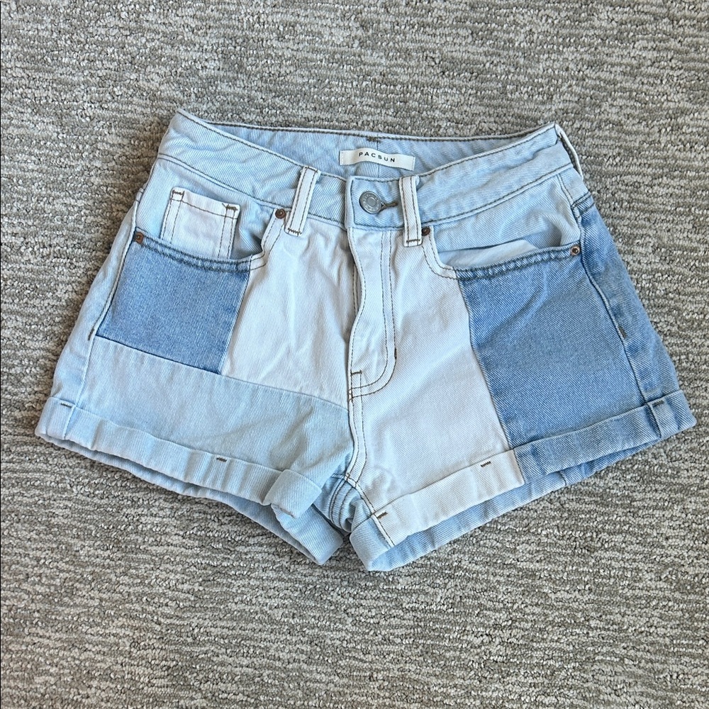 Pacsun Multi-Colored Denim Mom Shorts